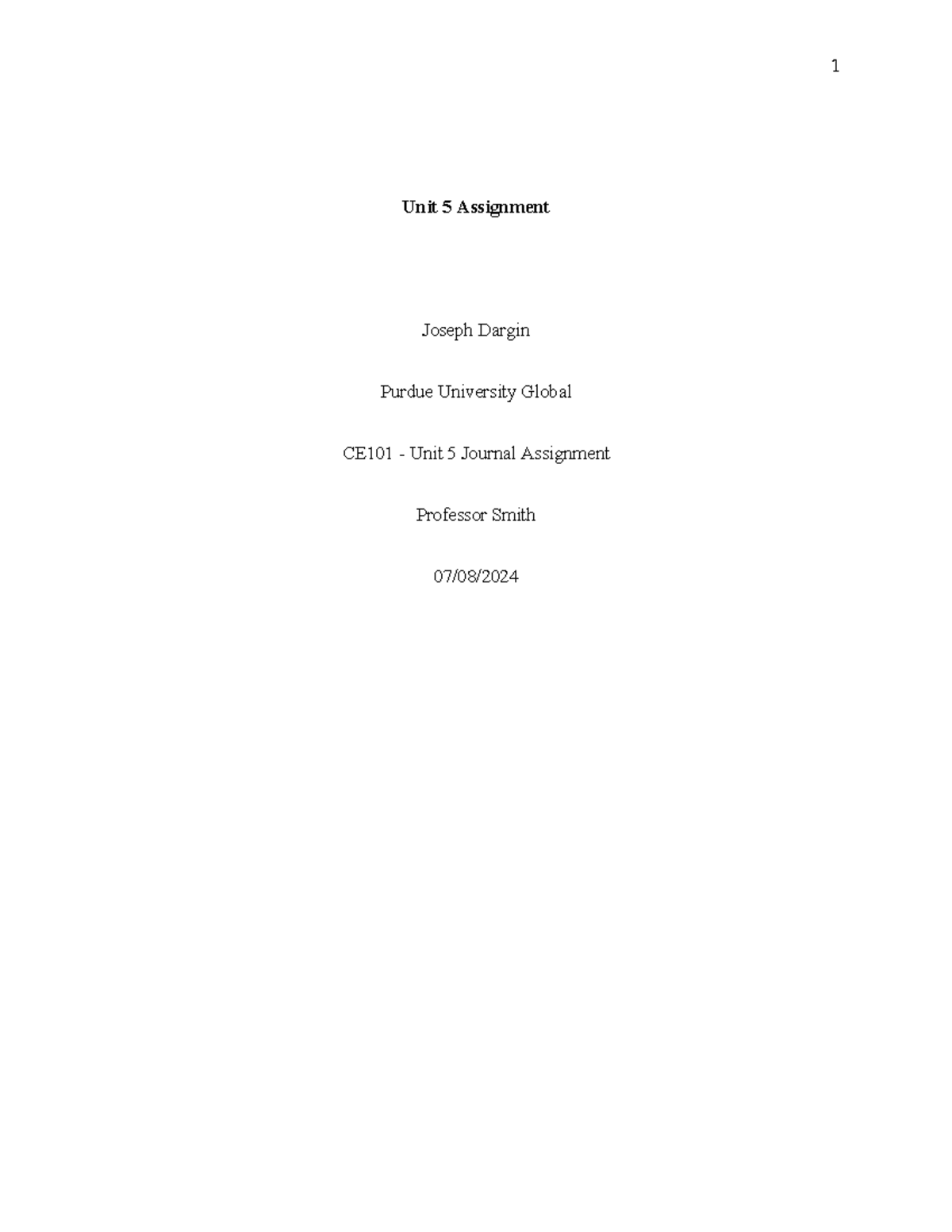 CE101 - Unit 5 Journal Assignment: Impact of Trauma on Children - Studocu