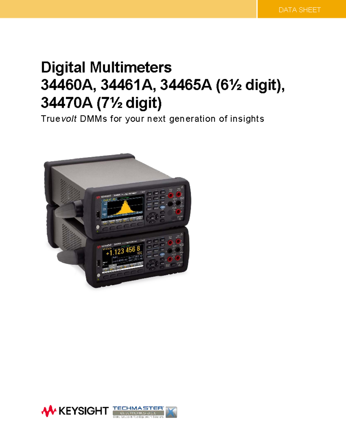 DMM 34460 A, 34461 A, 34465 A, 34470 A - DATA SHEET Digital Multimeters ...