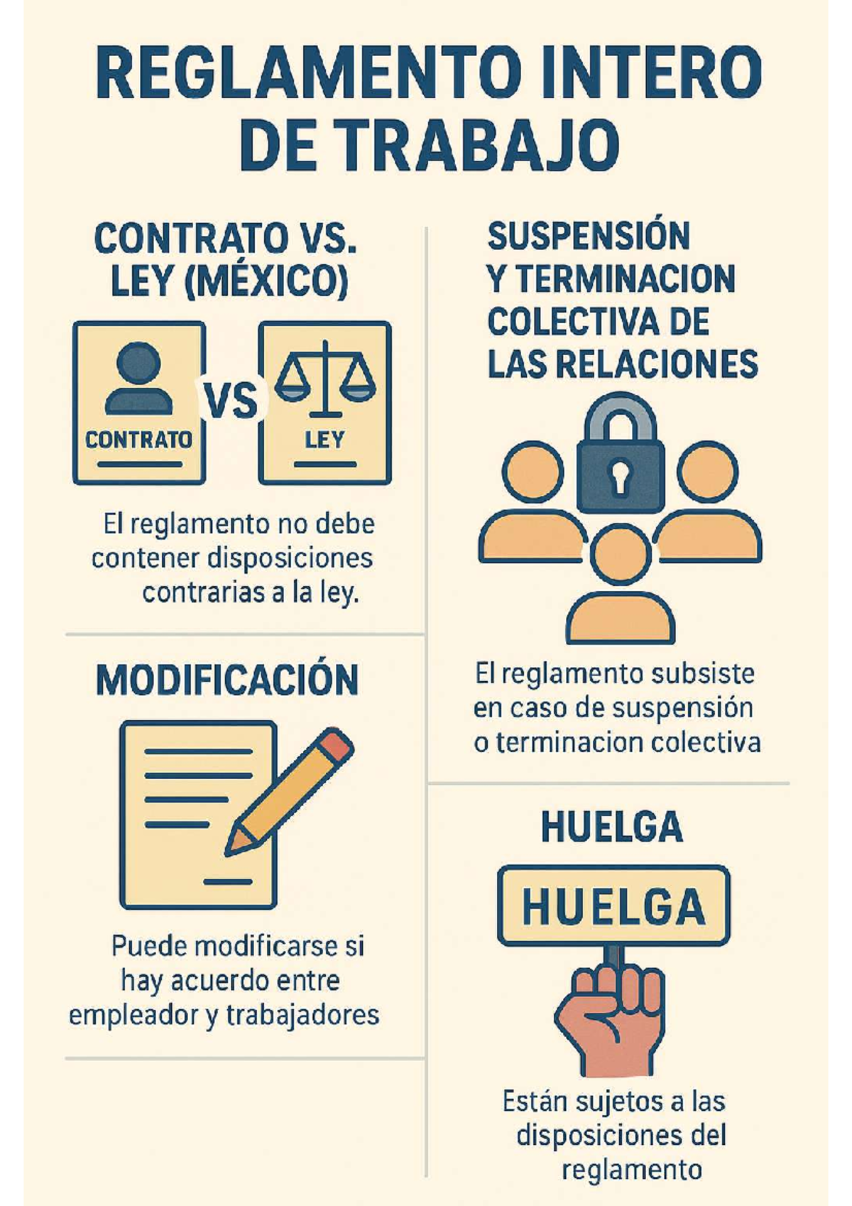 Infografía sobre el Reglamento Interno del Trabajo en México - Studocu