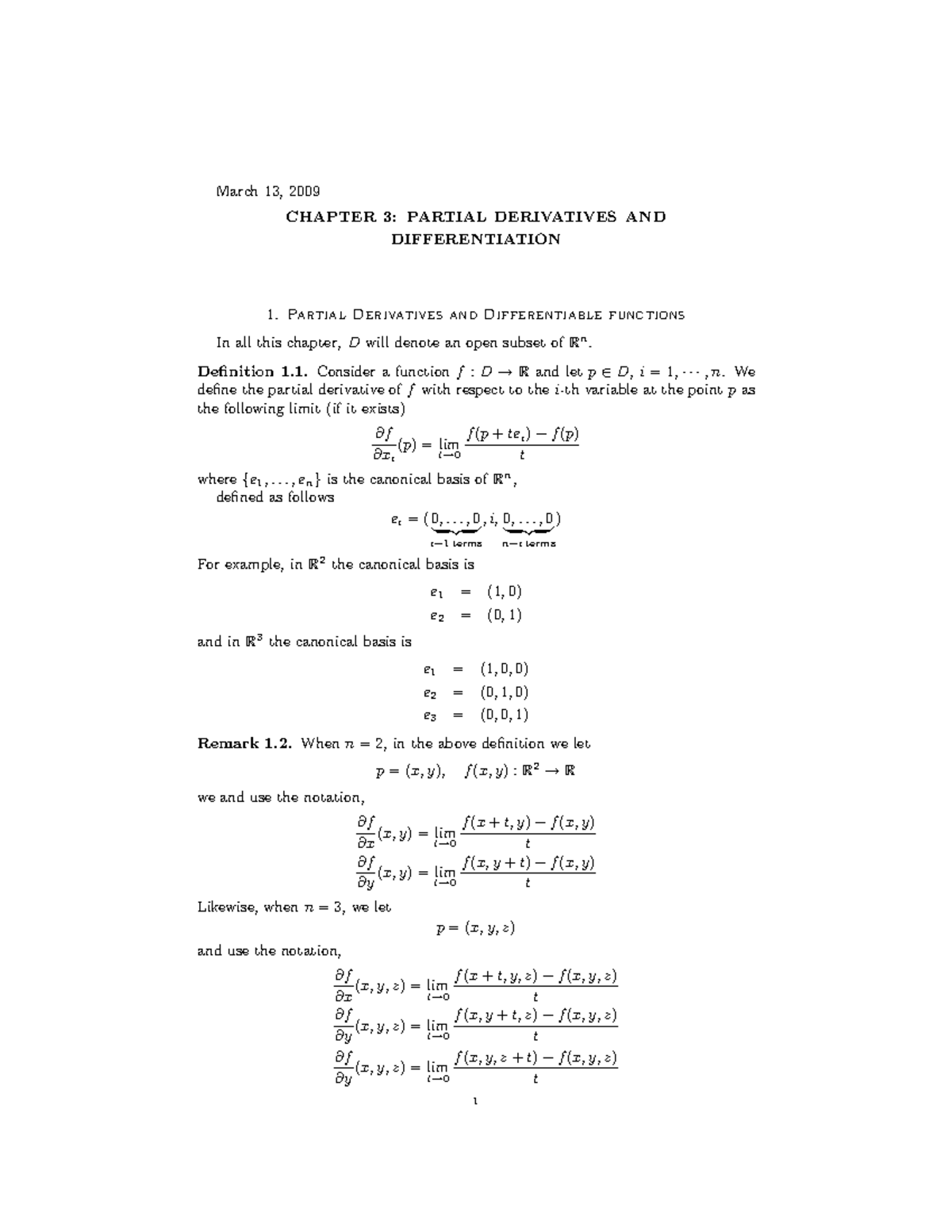 CH3: Partial Derivatives & Differentiation - Key Concepts & Examples ...