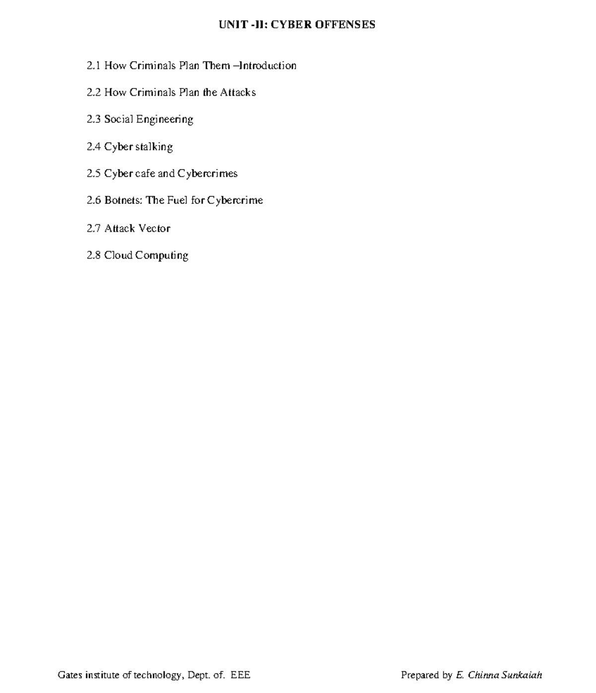 UNIT 2 Cyber Crime Offenses: Understanding Planning and Execution - Studocu