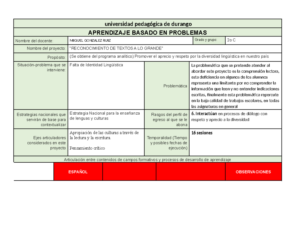 Aprendizaje basado en proyectos comunitarios - universidad pedagógica ...