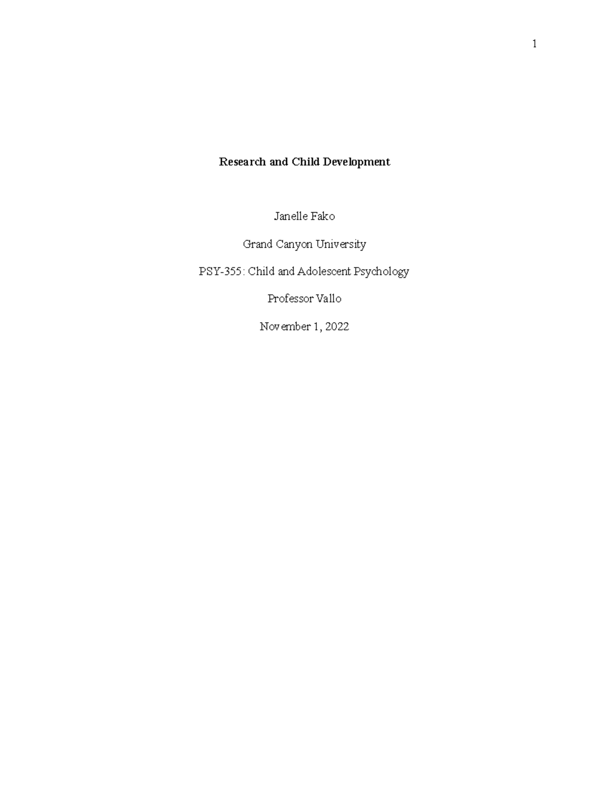 PSY-355 Research Paper on Child Development and Prenatal Factors - Studocu
