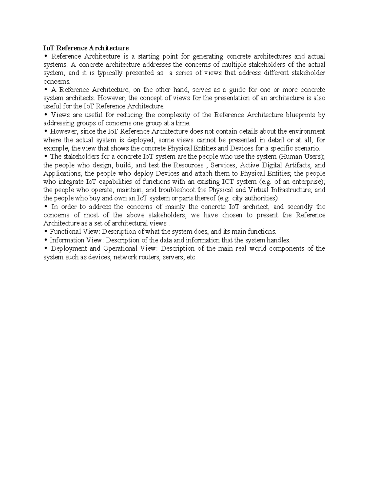 IoTCP Unit 2: Comprehensive Notes on IoT Reference Architecture - Studocu
