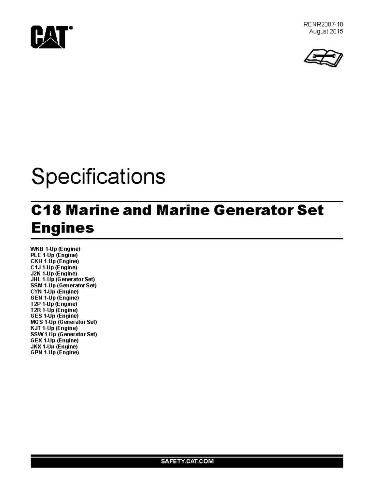 C18 Marine Engine Specifications & Safety Guidelines RENR2387 - Studocu
