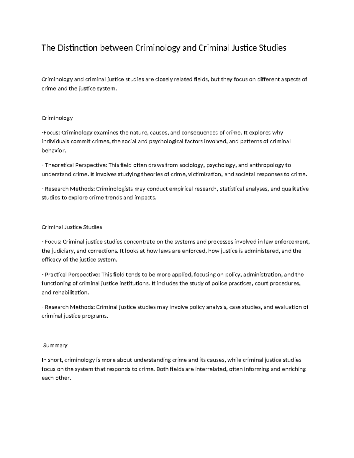 Criminology vs. Criminal Justice Studies: Key Differences Explained ...