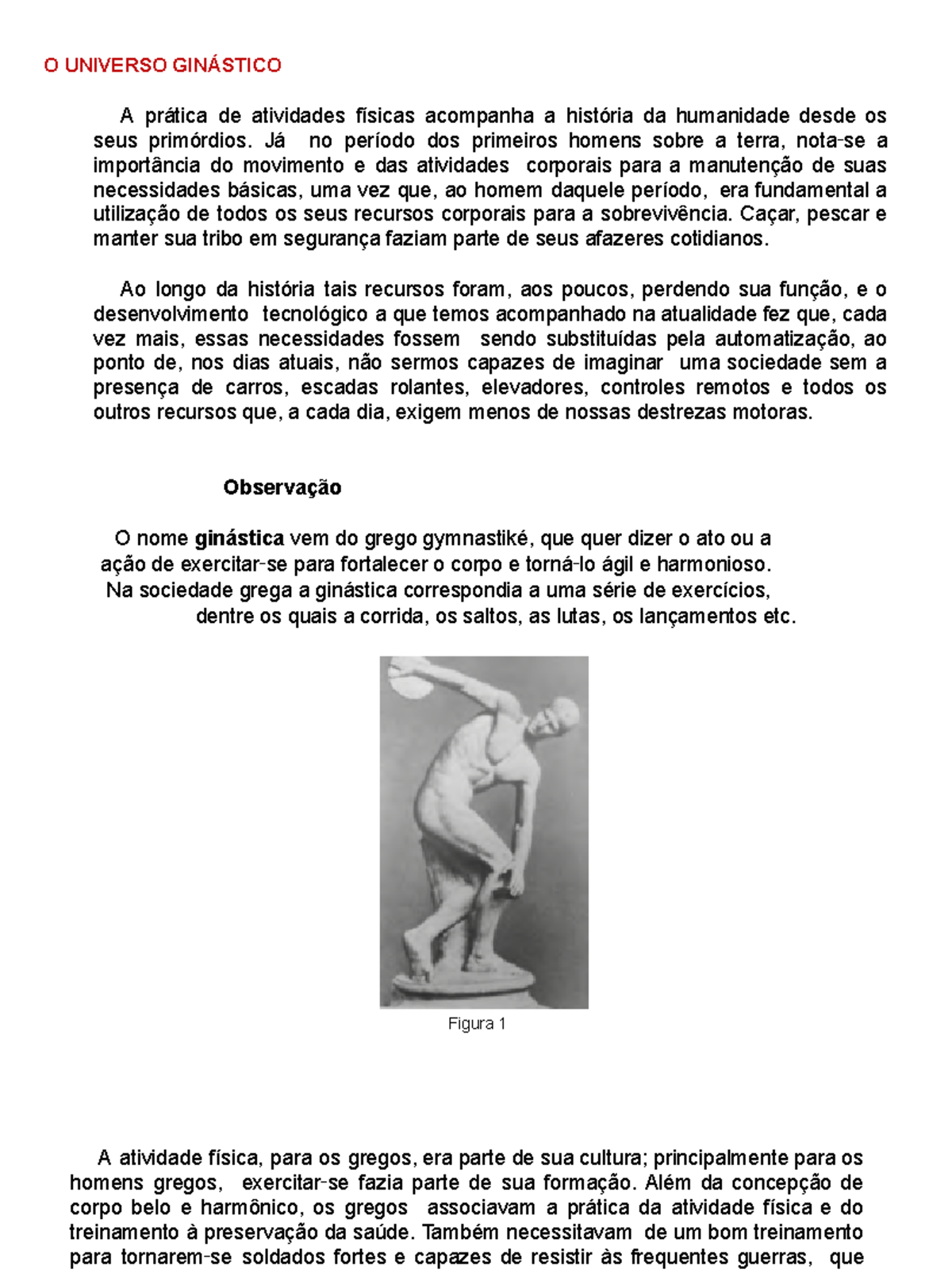 O UNIVERSO GINÁSTICO: História e Métodos da Ginástica Geral (GPT NP1 ...