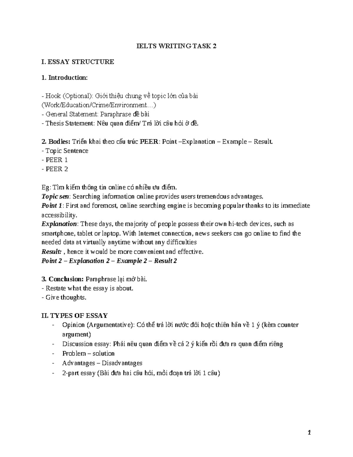 IELTS Writing Task 2: Comprehensive Essay Structure Guide - Studocu