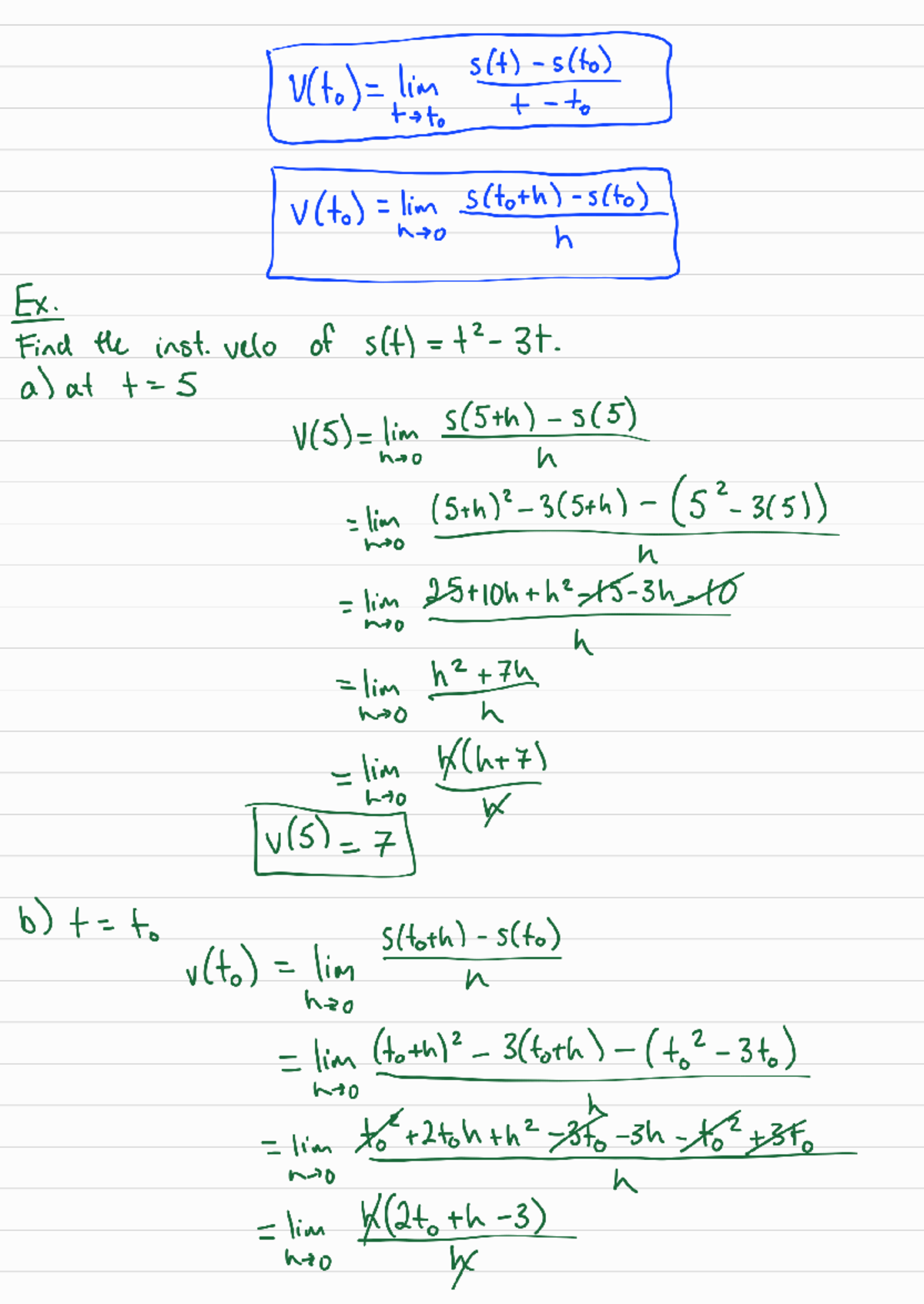 Lec 17: Instantaneous Velocity and Average Rate of Change - M137 F25 ...