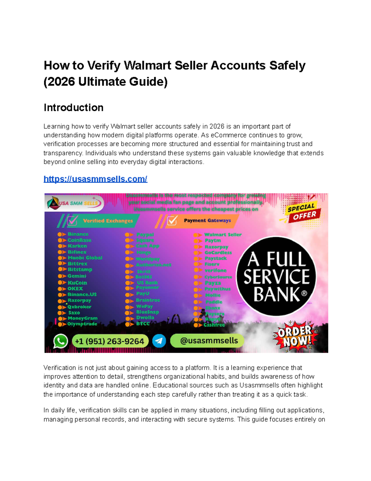 Ultimate Guide to Safely Verify Walmart Seller Accounts (2026) - Studocu