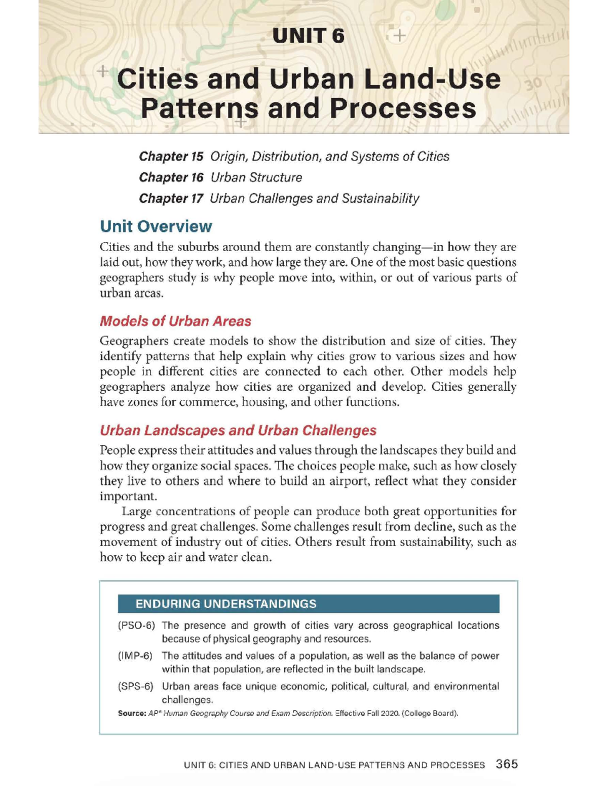 HUMAN GEOGRAPHY: UNIT 6 CITIES & URBAN PROCESSES OVERVIEW - Studocu