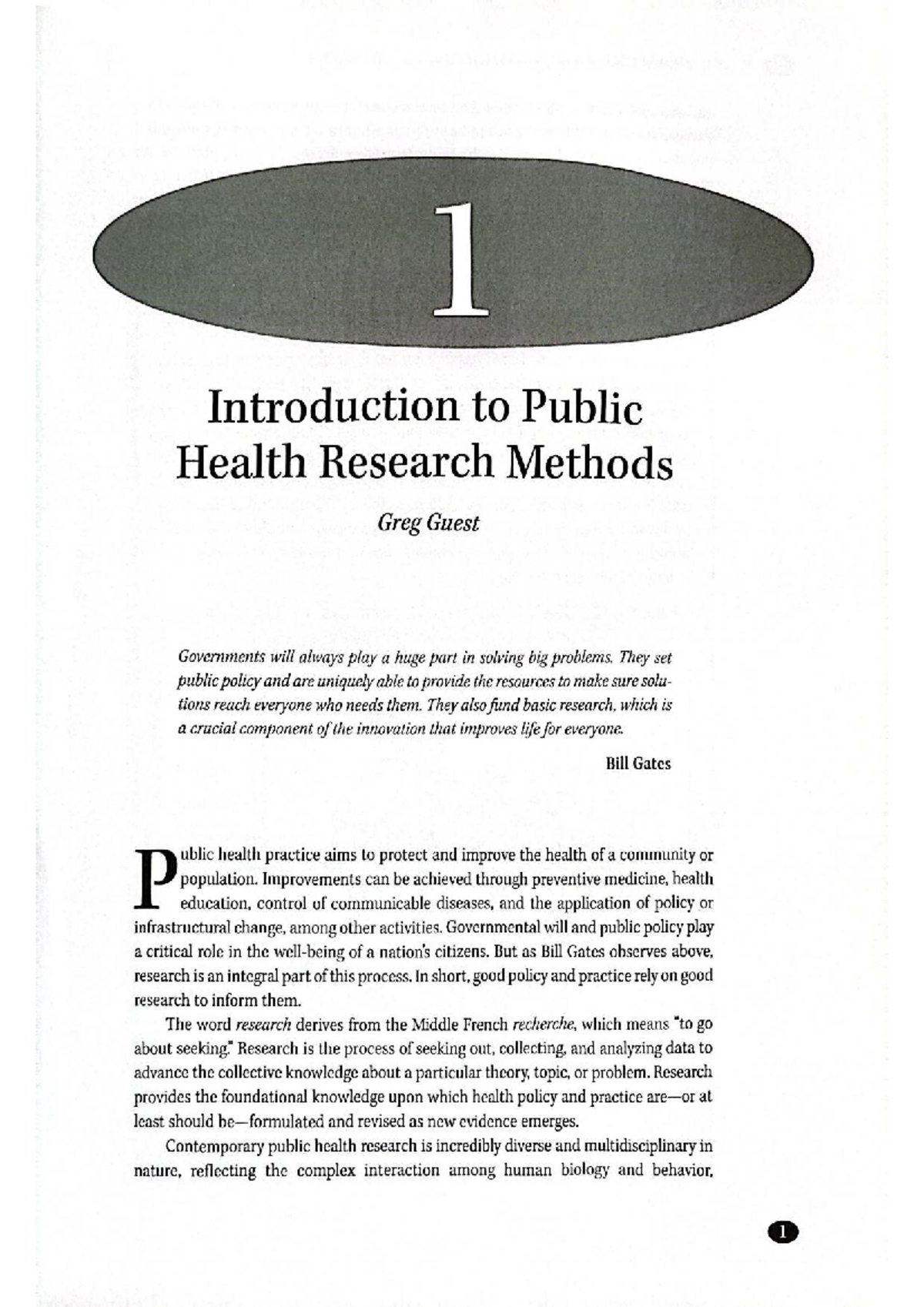 Introduction to Public Health Research Methods (PH 101) - Studocu