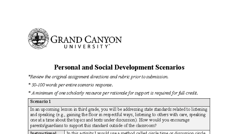 ELM 200 T5 12345 - Personal and Social Development Essay Insights - Studocu
