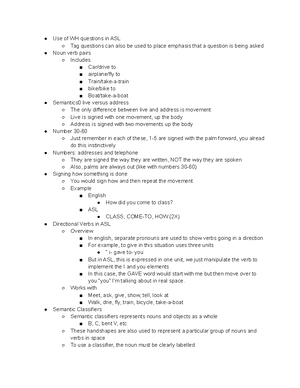 Unit 11 4 13 - ASL intro on various misc details about signing ...