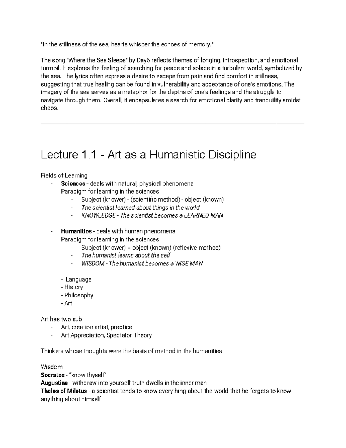 ART Appre Notes - art app - "In the stillness of the sea, hearts ...