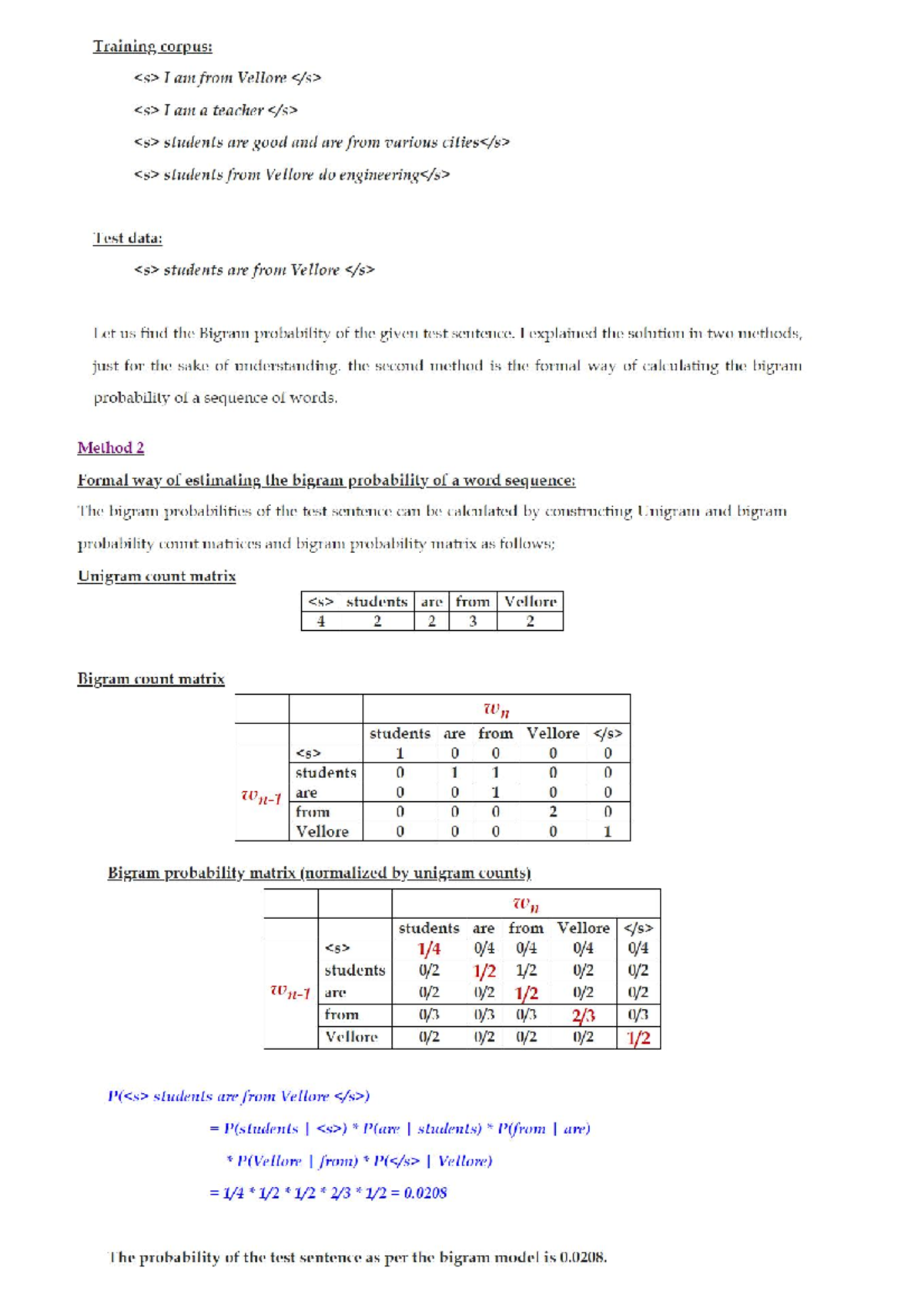 Bigram Examples and Their Applications in Linguistics - Studocu