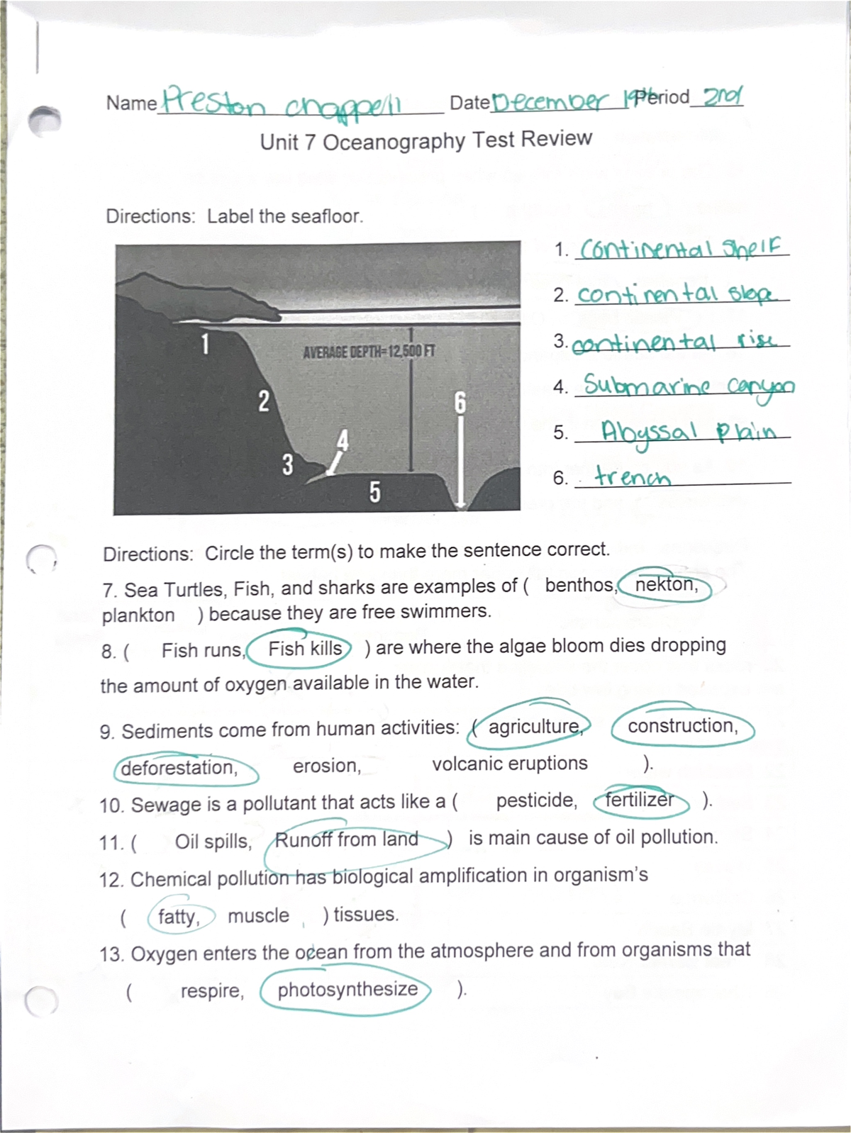 Midterm Exam Study Notes for Course XYZ 101: Oceanography Review - Studocu