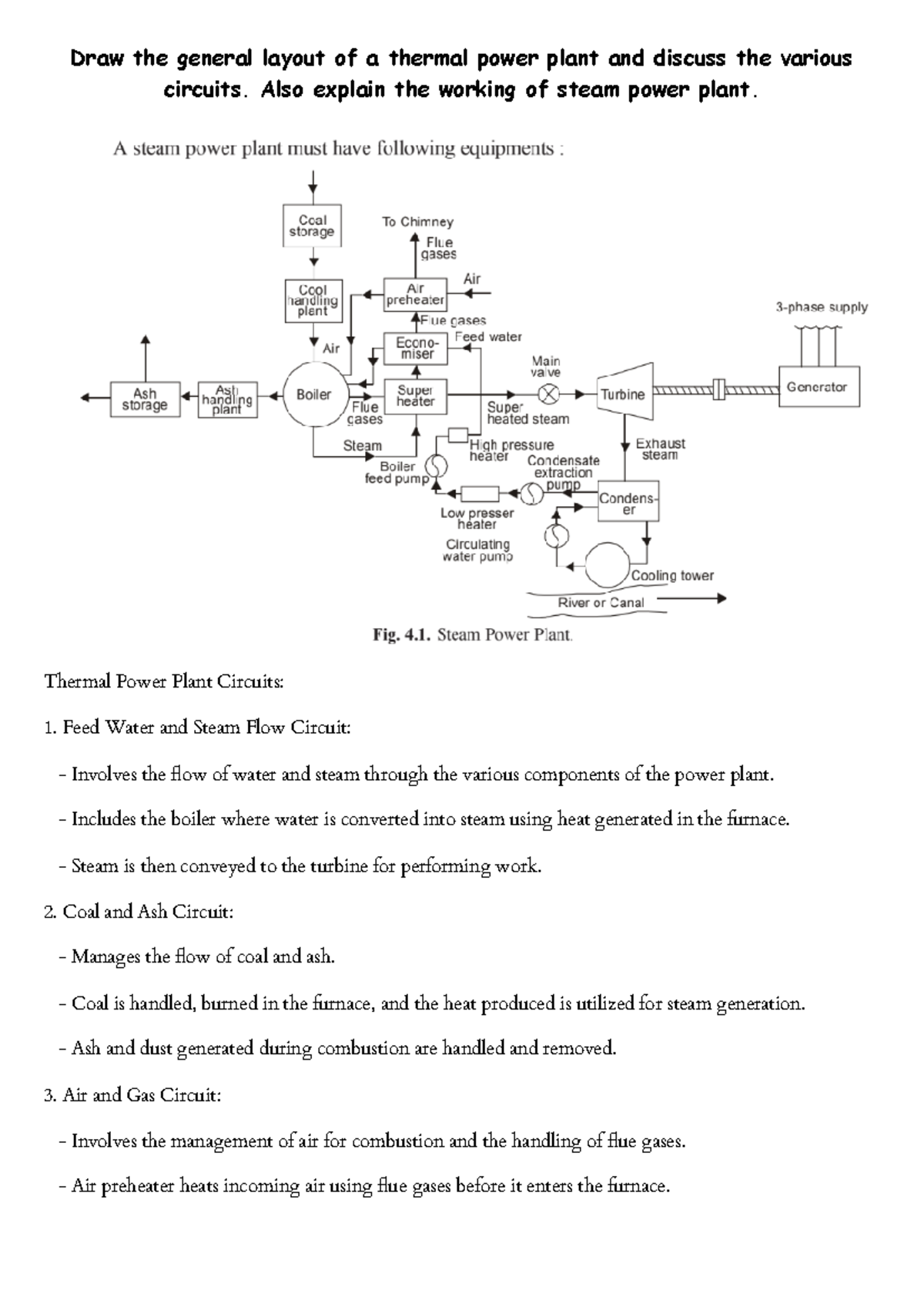Thermal Power Plant Design and Efficiency Improvement Methods (ENGR 101 ...