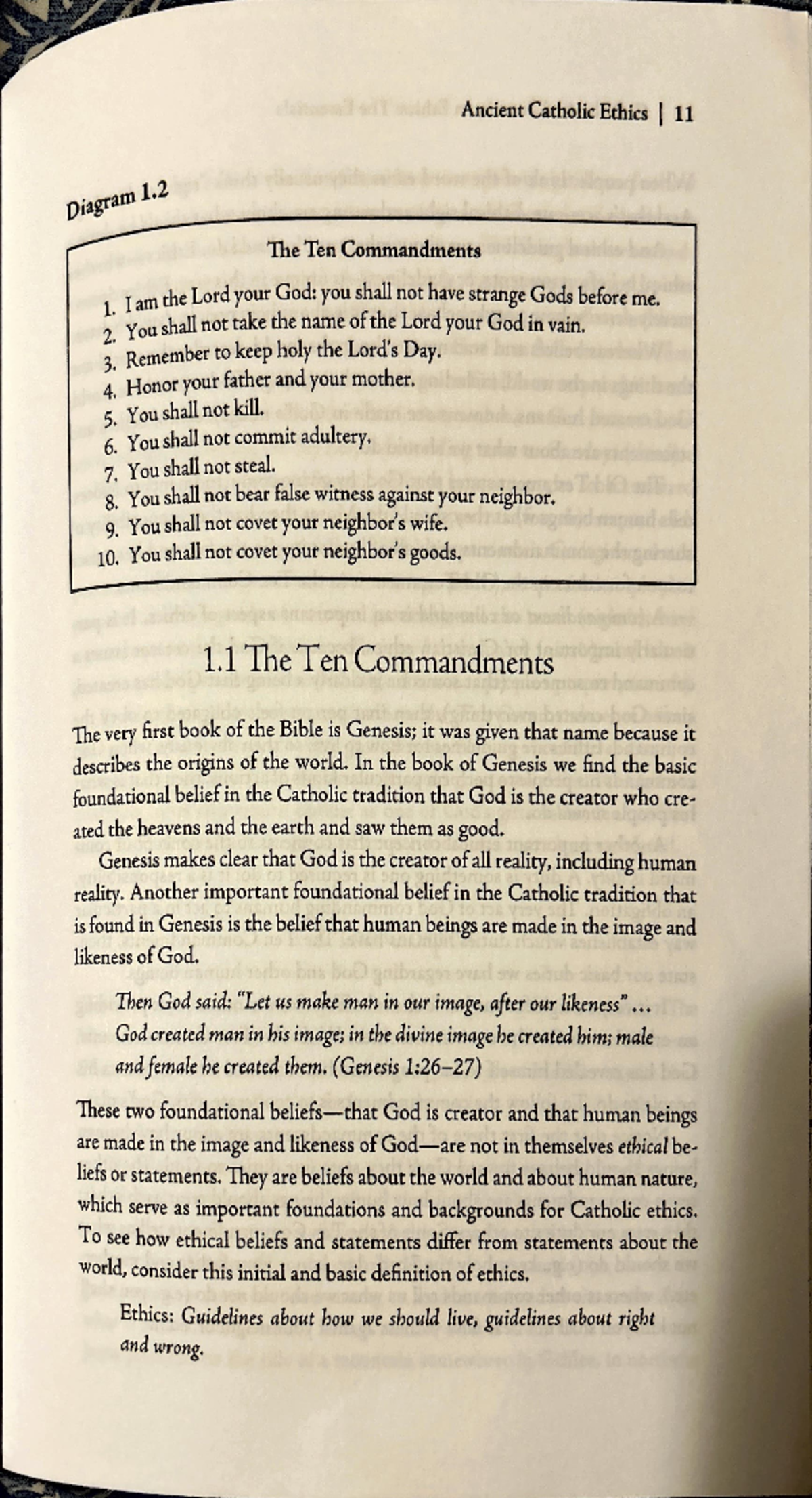Catholic Ethics (ETH 101): Insights on the Ten Commandments and ...