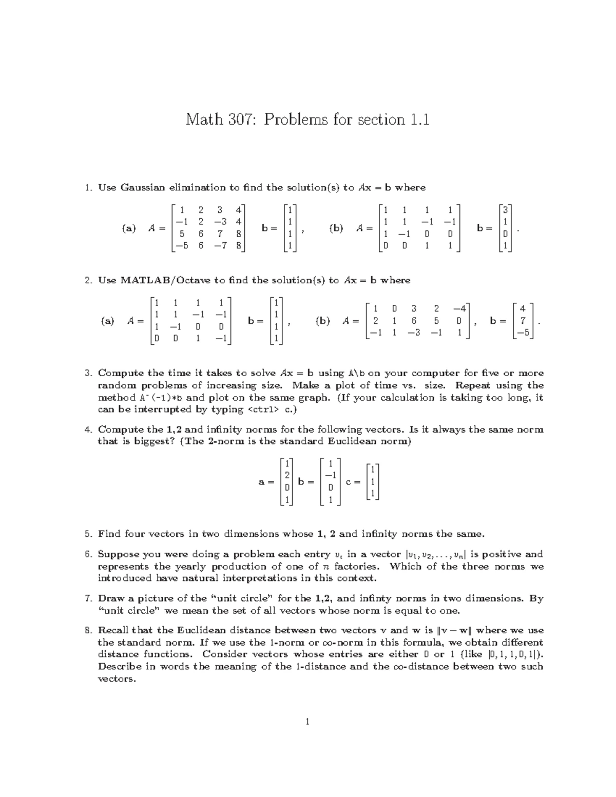Matlab Activity 5 - Linear Algebra With Matlab - TIP - Studocu