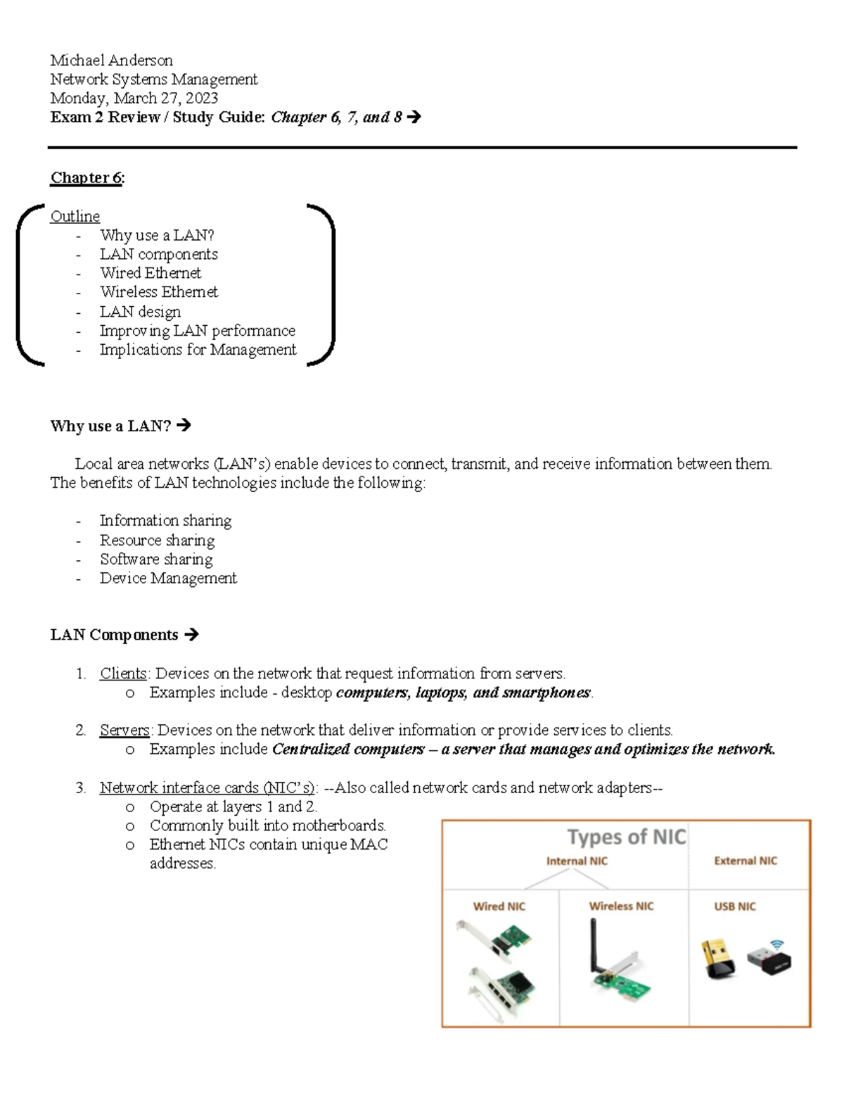 Exam 2 Review Study Guide: Key Concepts from Chapters 6-8 - Studocu
