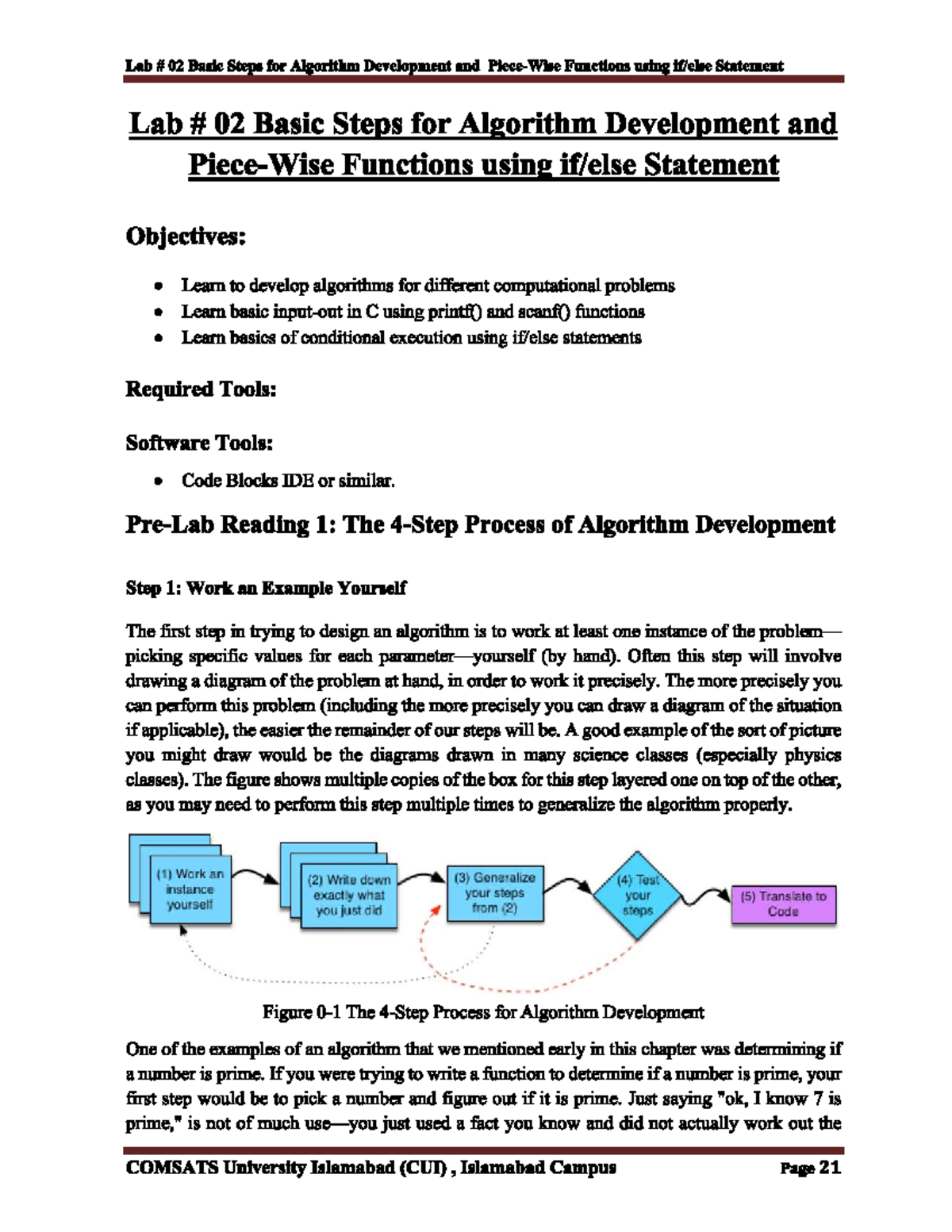 Lab 02: Algorithm Development & Functions in C - Step-by-Step Guide ...