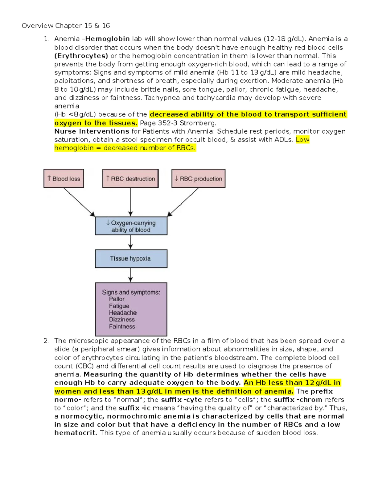 Overview of Chapter 3 & 43: Edema and Fluid Balance Notes (Aaaa) - Studocu