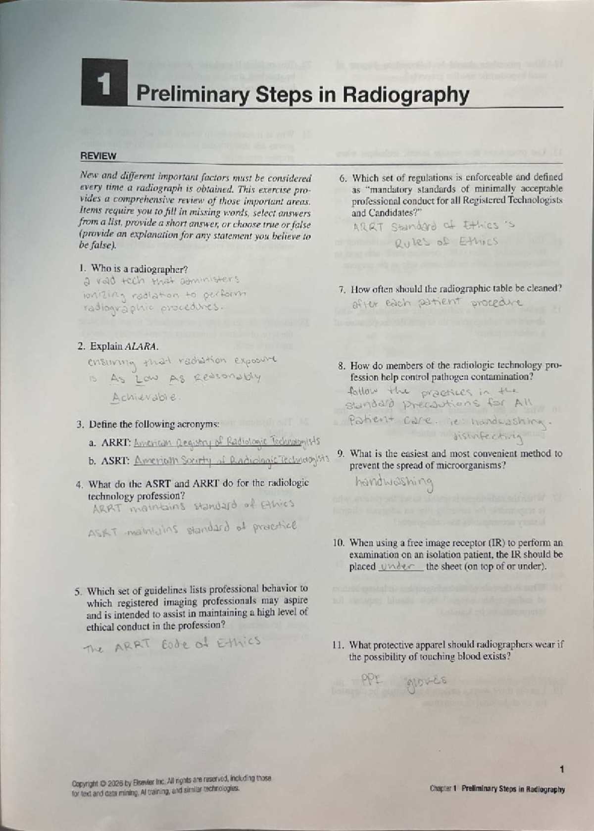 MERRILL'S WORKBOOK: WK1 - Preliminary Steps in Radiography Review - Studocu