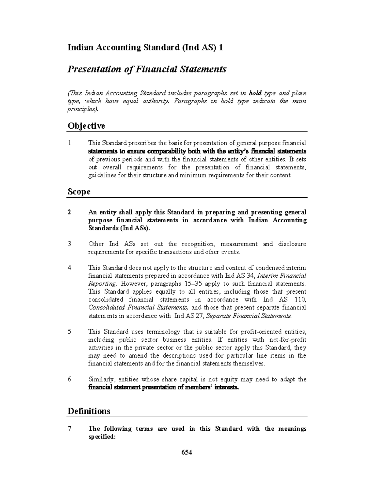 Ind AS 1: Presentation of Financial Statements Overview - Studocu