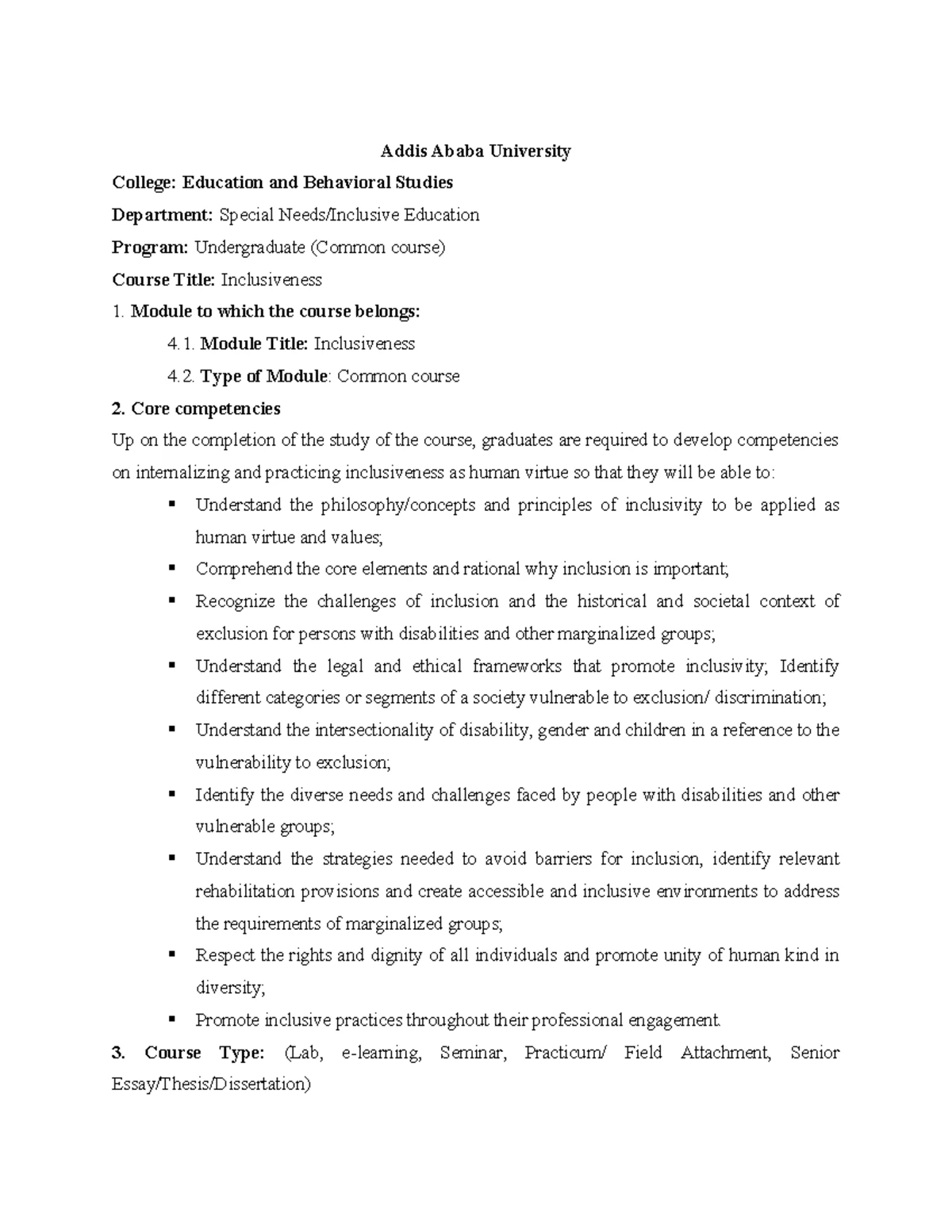 Inclusiveness Module: Special Education Needs (Chapters 3 & 4) 2024 ...