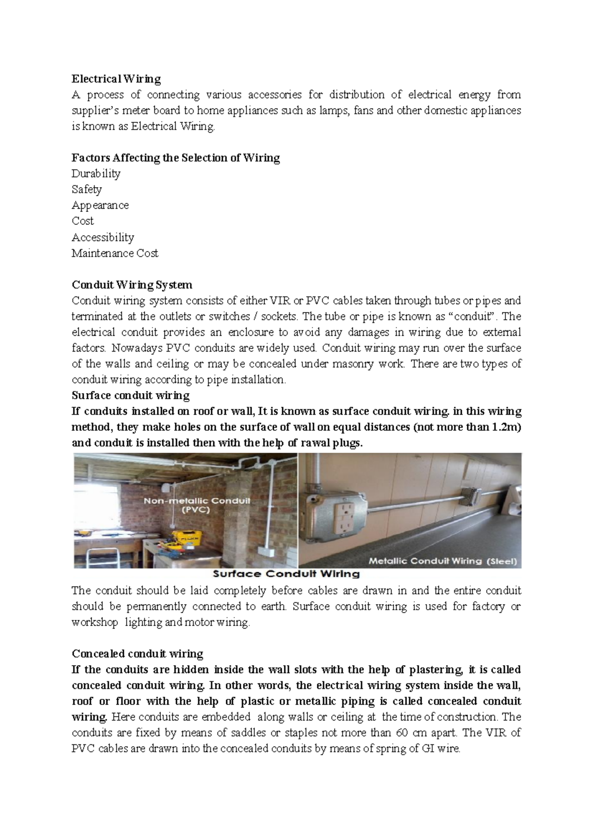 FEE module 2 short notes - Electrical Wiring A process of connecting ...