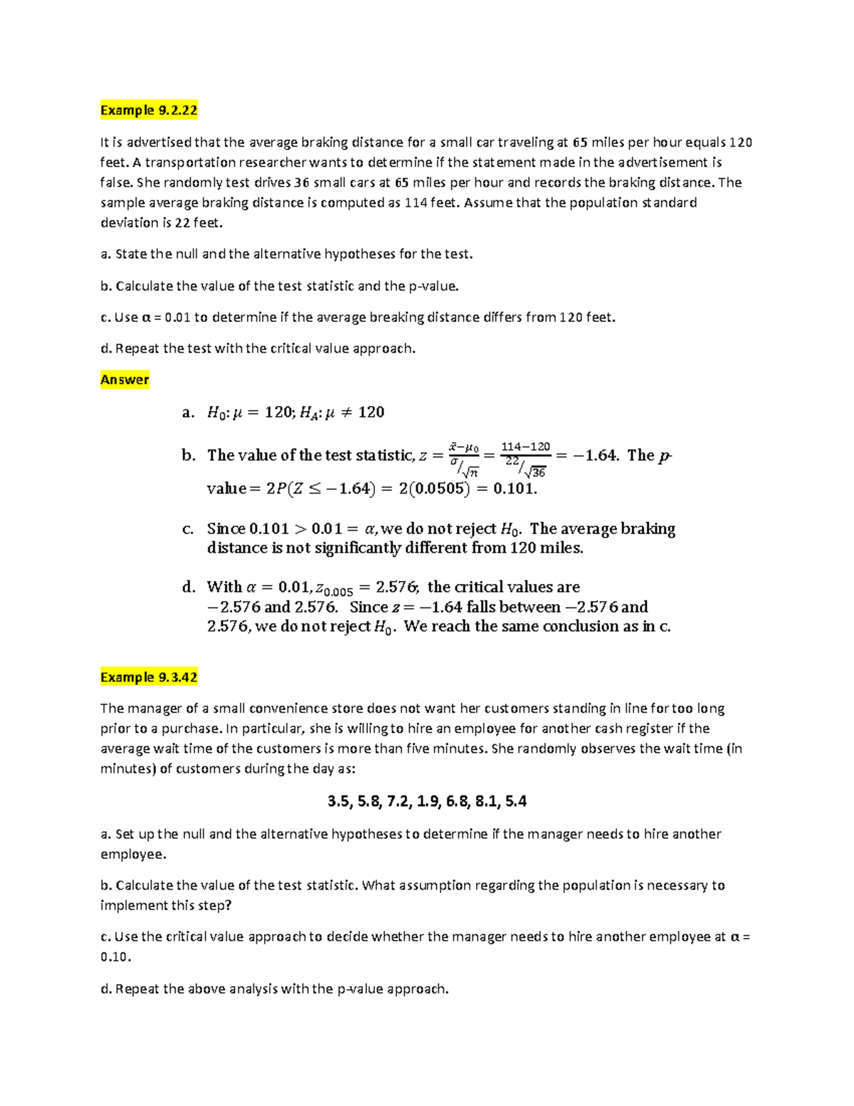 Statistics Chapter 9 Review: Hypothesis Testing & Analysis - Studocu