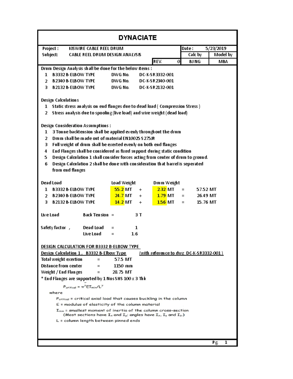 DYNACIATE MBA Project: Single Debonding Casing Design Calculations ...