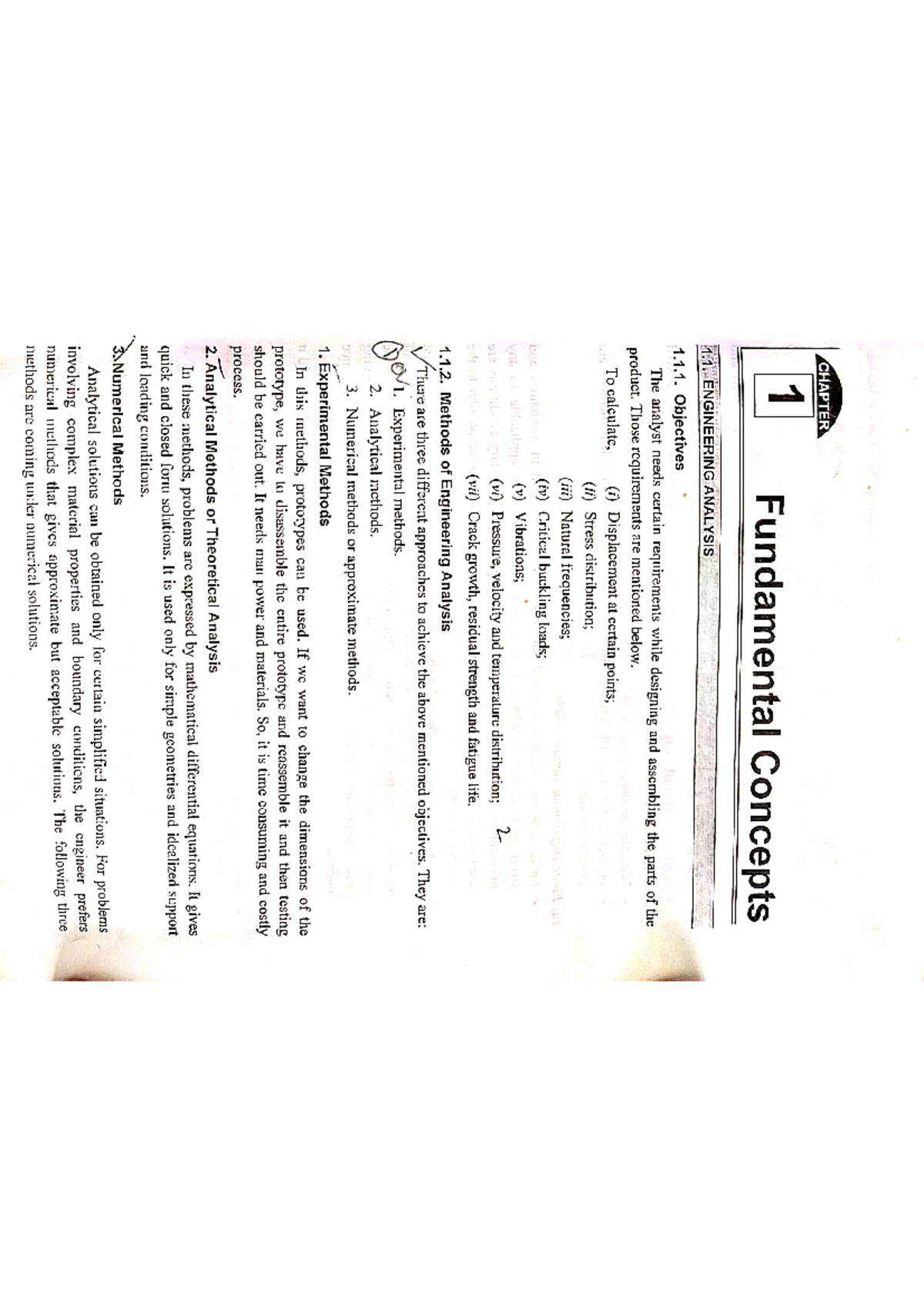 FEM Notes 1 - CHAPTER 1 Fundamental Concepts 1. ENGINEERING ANALYSIS 1. ...