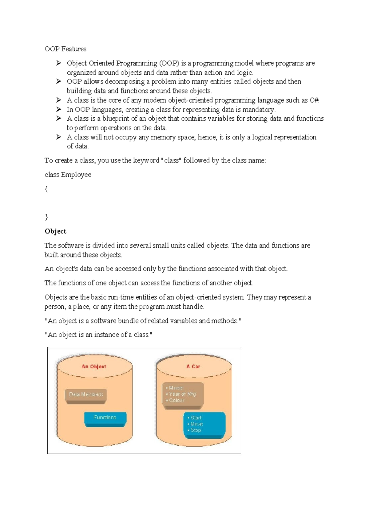 OOP Features (Unit 3) - Comprehensive Notes on Object-Oriented ...