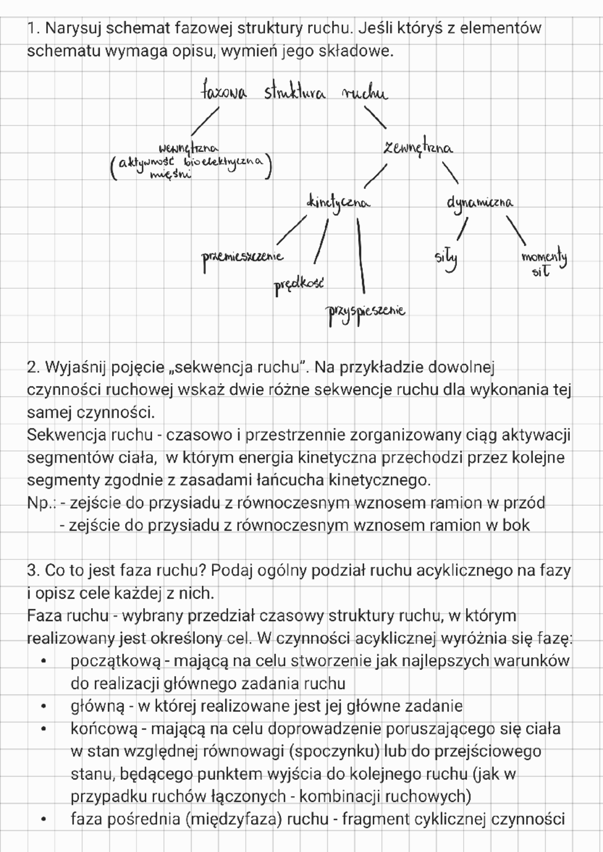 Biomechanika - Kolokwium 2: Analiza Ruchu i Fazy Ruchu - Studocu