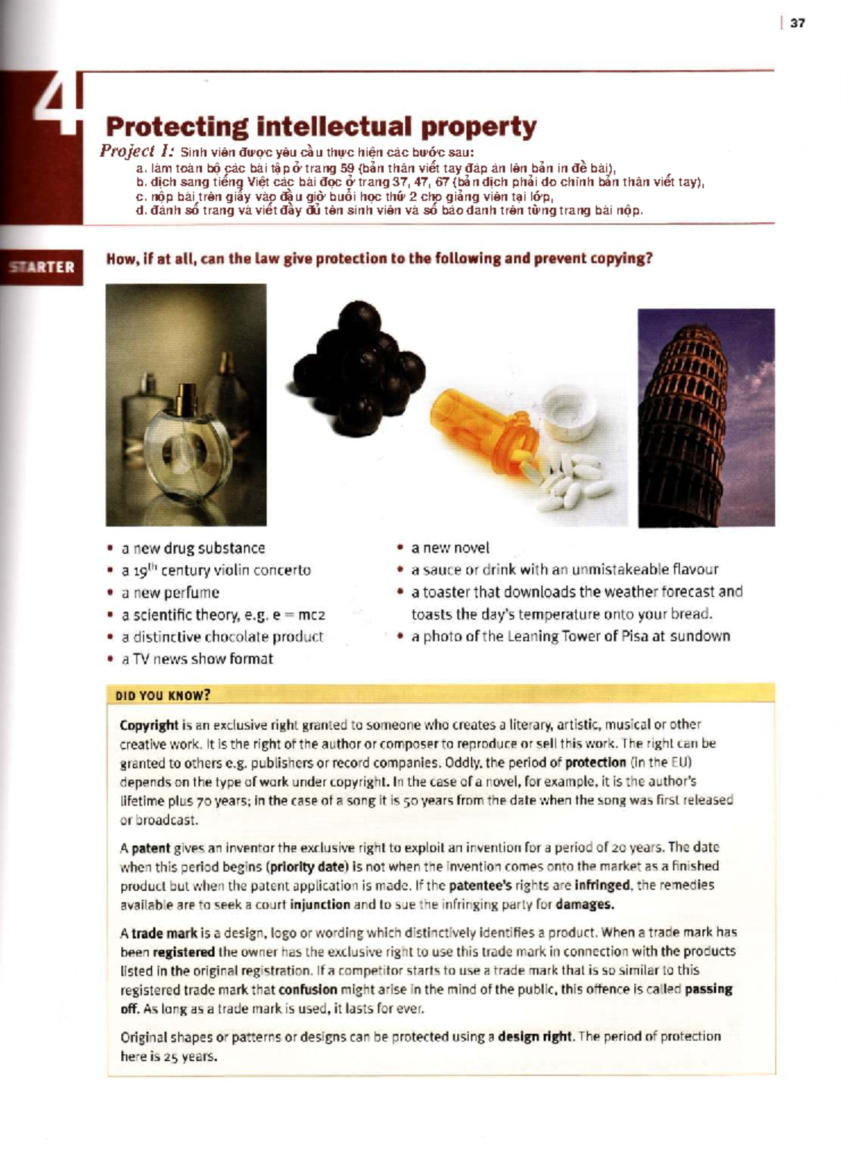137 Protecting Intellectual Property: Project 1 Guidelines - Studocu