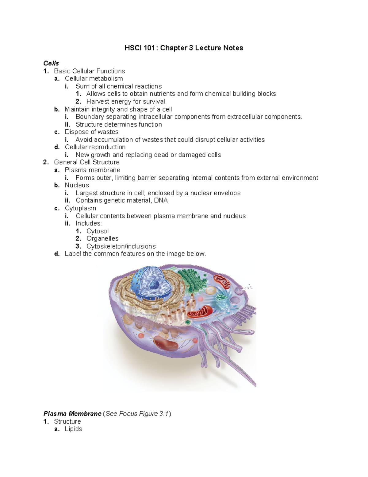 HSCI 101 Chapter 3 Lecture Notes - HSCI 101: Chapter 3 Lecture Notes ...