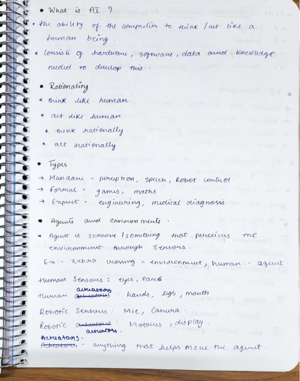 AI Unit 1 Notes: Understanding Rationality and Problem Solving ...