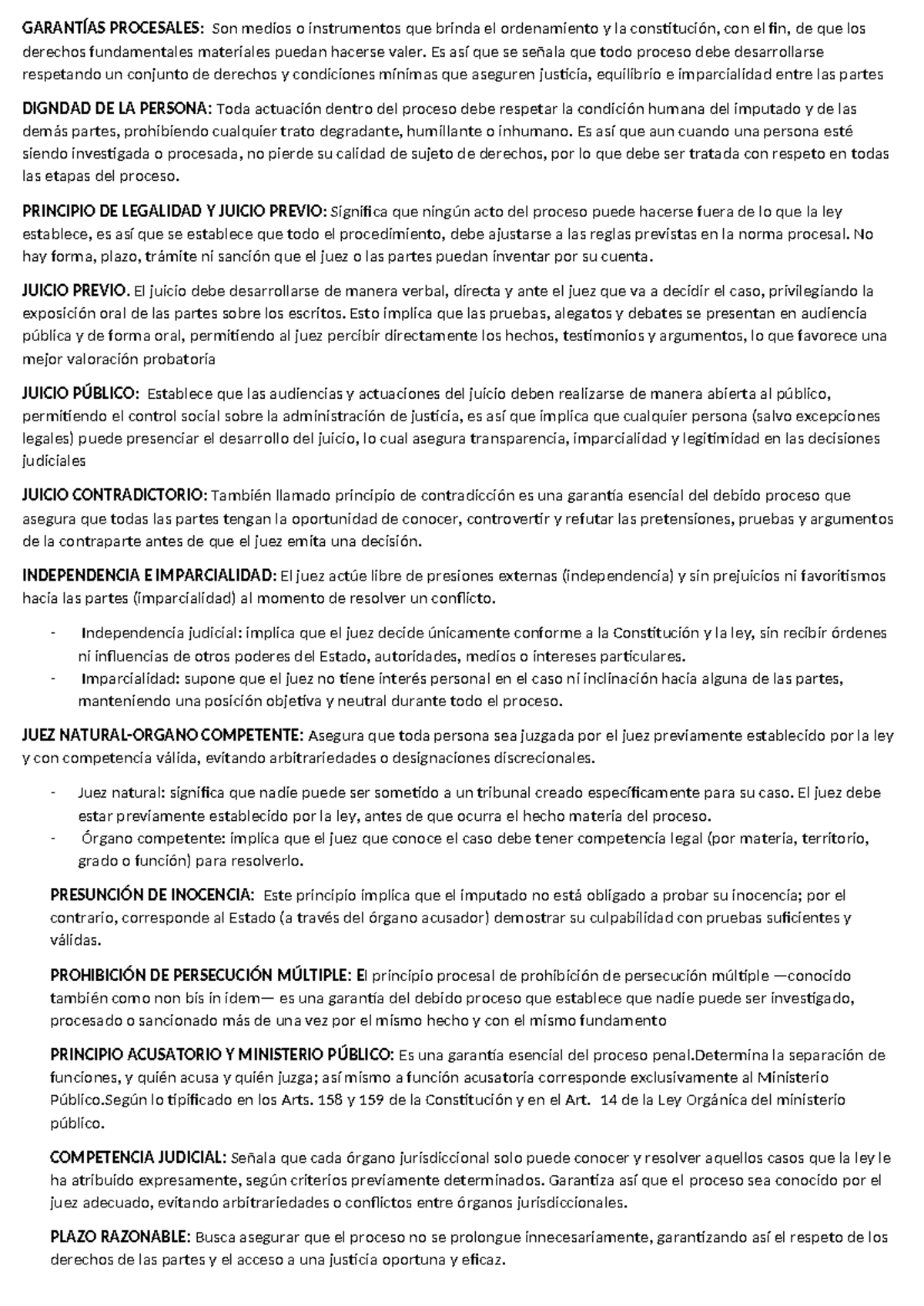 Principios Procesales en el Derecho: Garantías Fundamentales EXPO - Studocu
