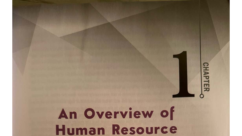 Chapter 1: Overview of Human Resource Management (HRM) - Key Concepts ...