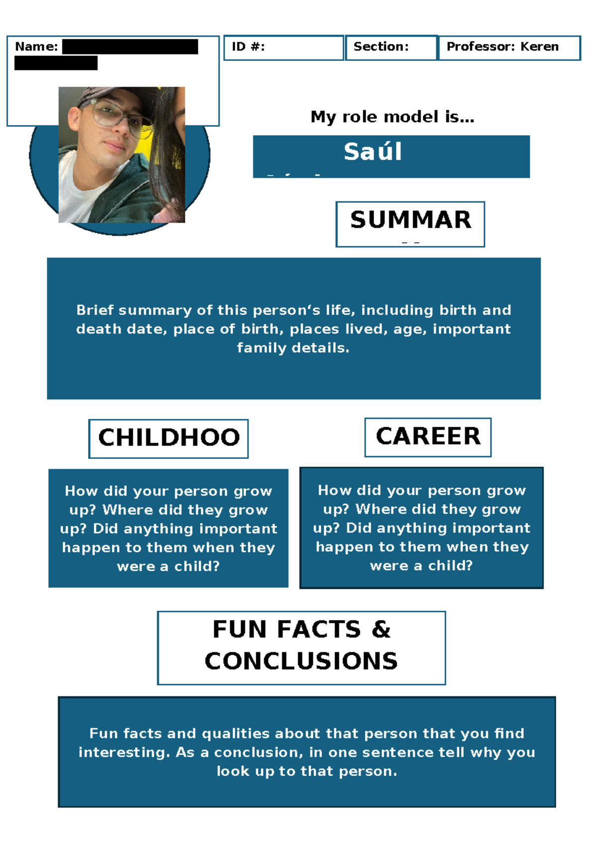 Role Model Template - Unit 1 Lesson 1 Summary and Insights - Studocu