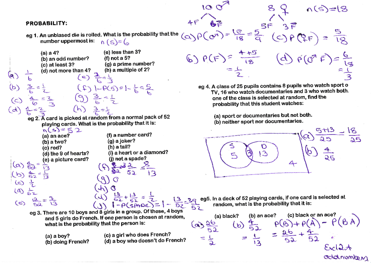 2. Probability ( Solutions) - e /.,, PI I C I U of, o l( 0 u O- {) I ...