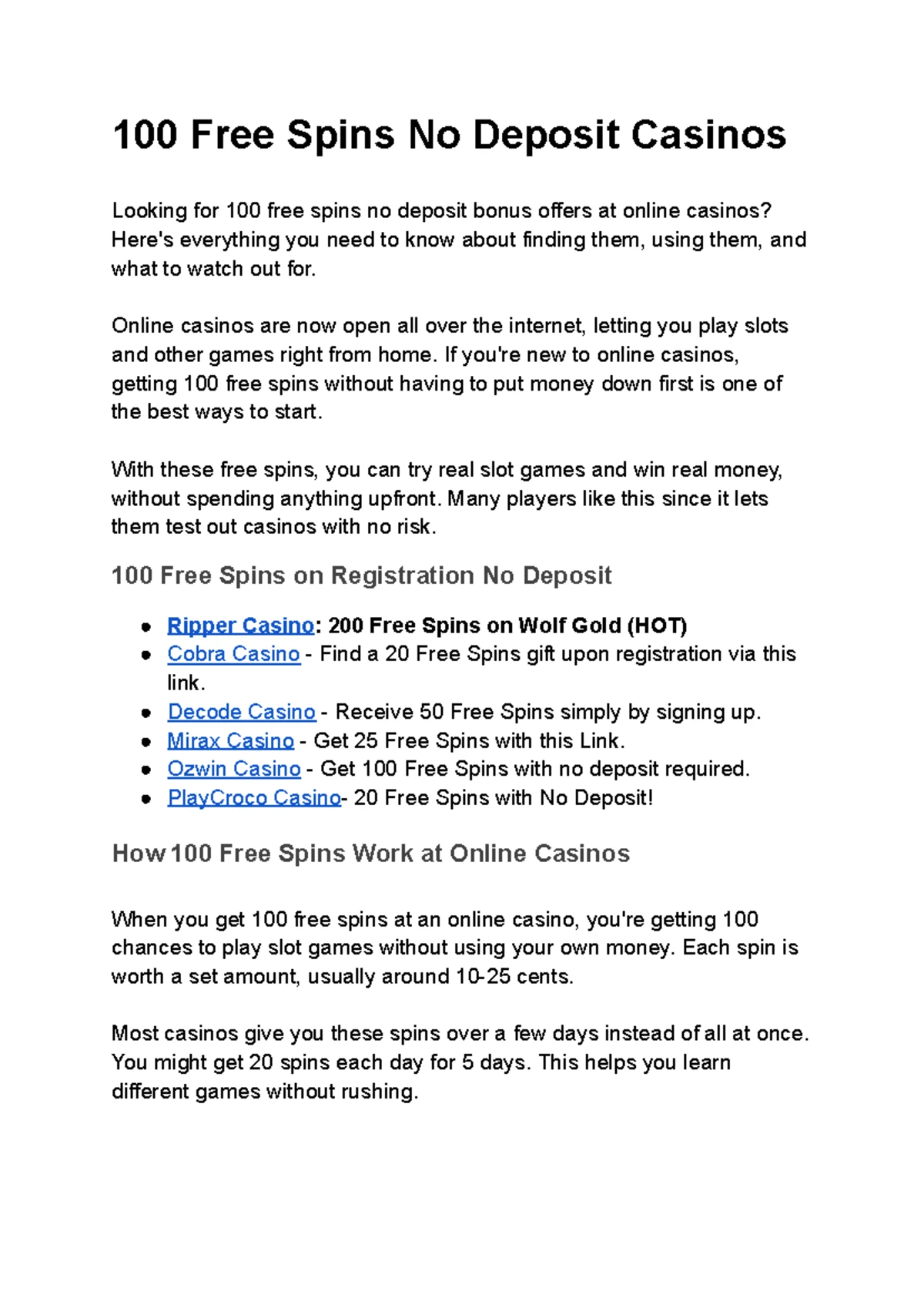 7Bit Casino Free Spins No Deposit: How to Claim 20-75 Free Spins! - Studocu