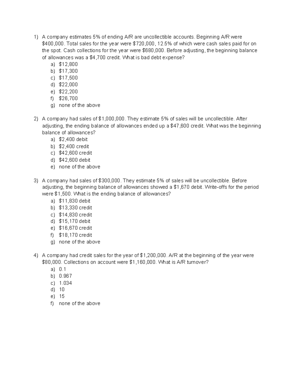 407 Midterm Extra Practice Questions and Solutions - Studocu