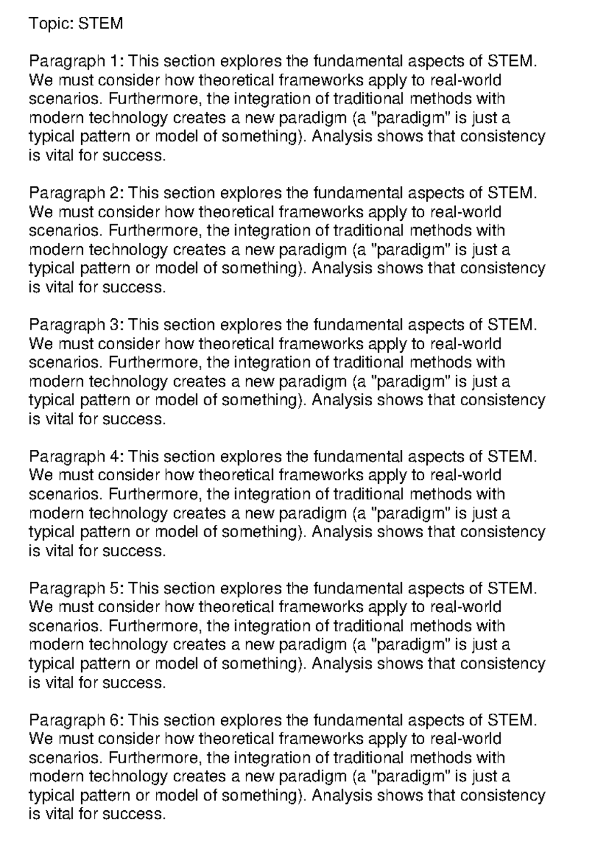 STEM Analysis: Theoretical Frameworks and Modern Integration - Studocu