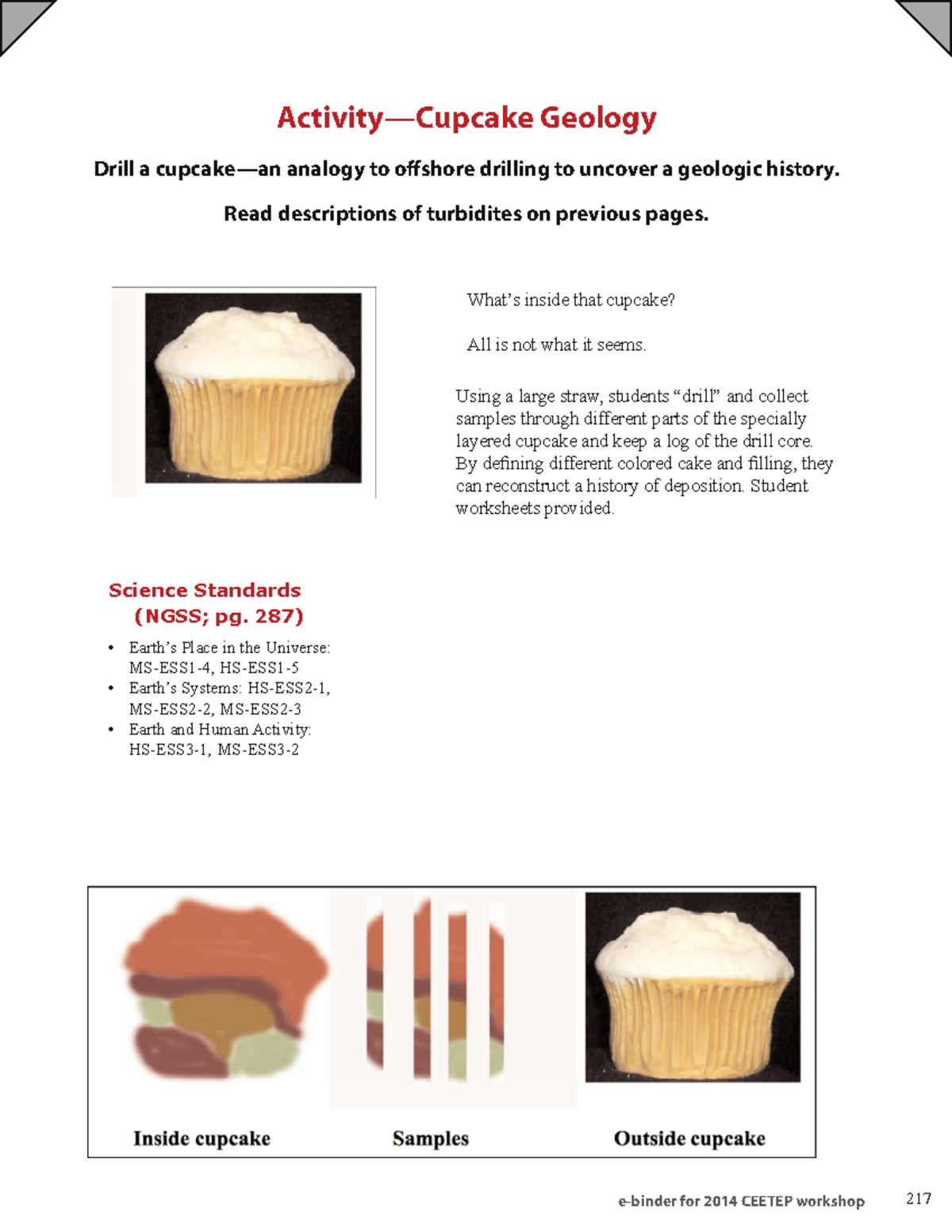 22-CEETEP-2014 Cupcake Geology: Exploring Rock Strata with Core ...