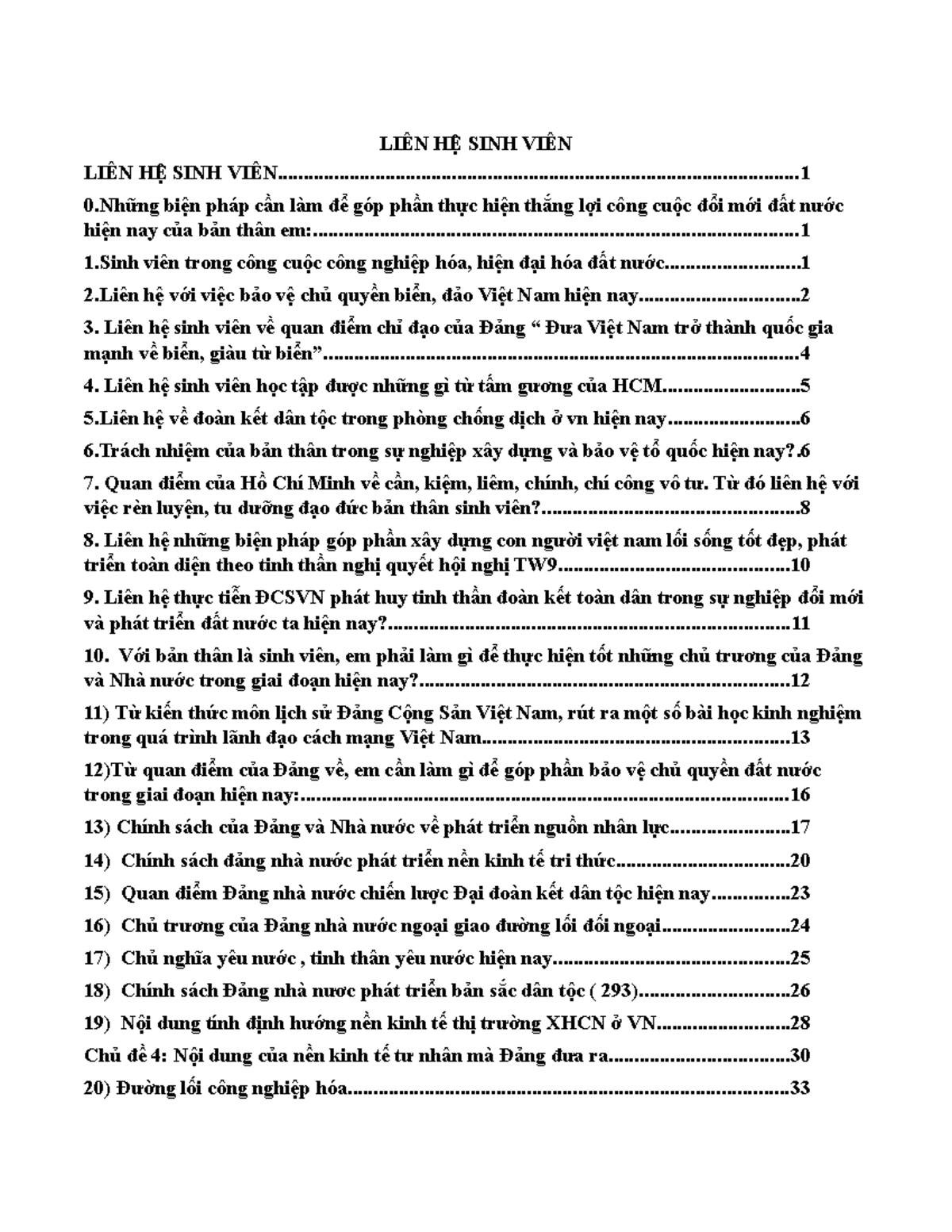 Liên hệ lịch sử Đảng Cộng Sản Việt Nam: Sinh viên và trách nhiệm hiện tại - Document Preview