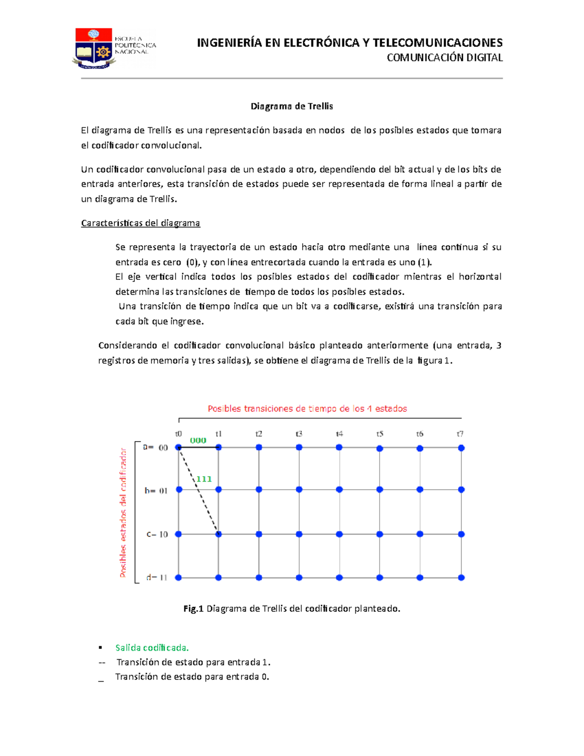 Diagrama de Trellis en Codificación Convolucional - EN Y ...