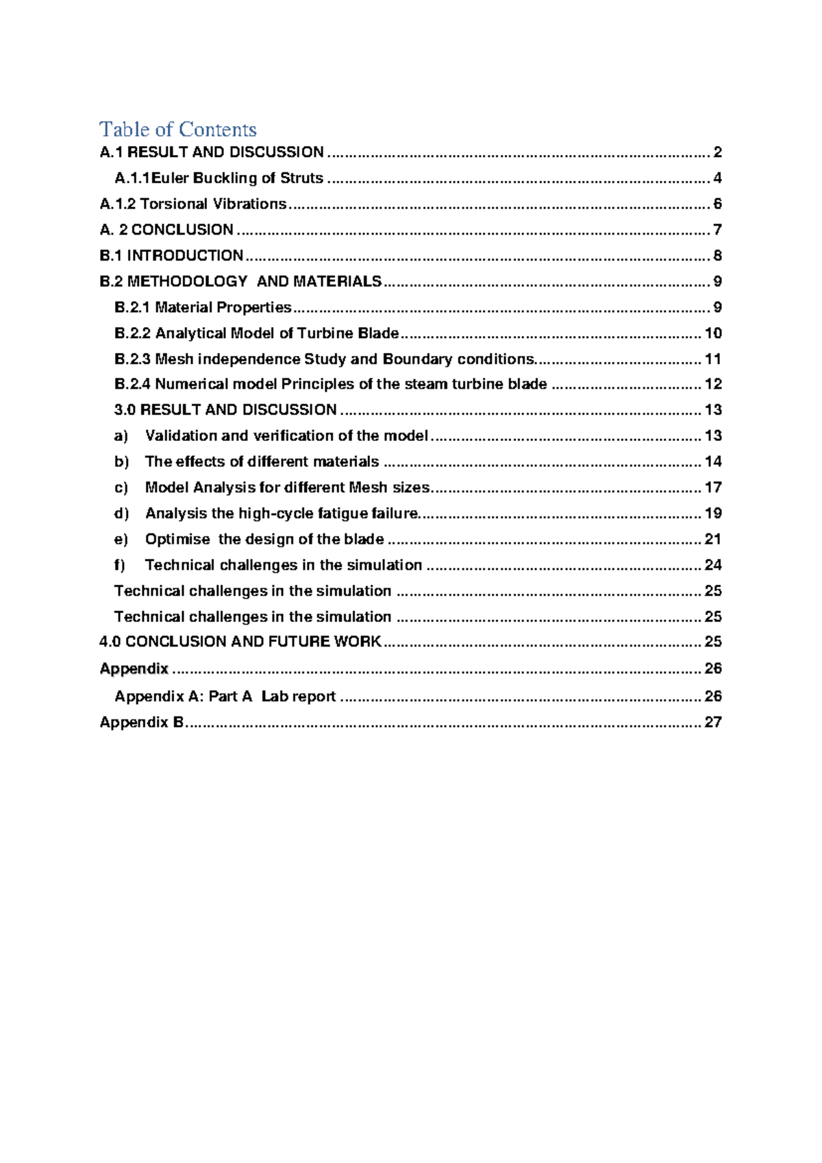 G-20954493 Final Exam: Analysis and Optimization of Turbine Blade Design - Document Preview